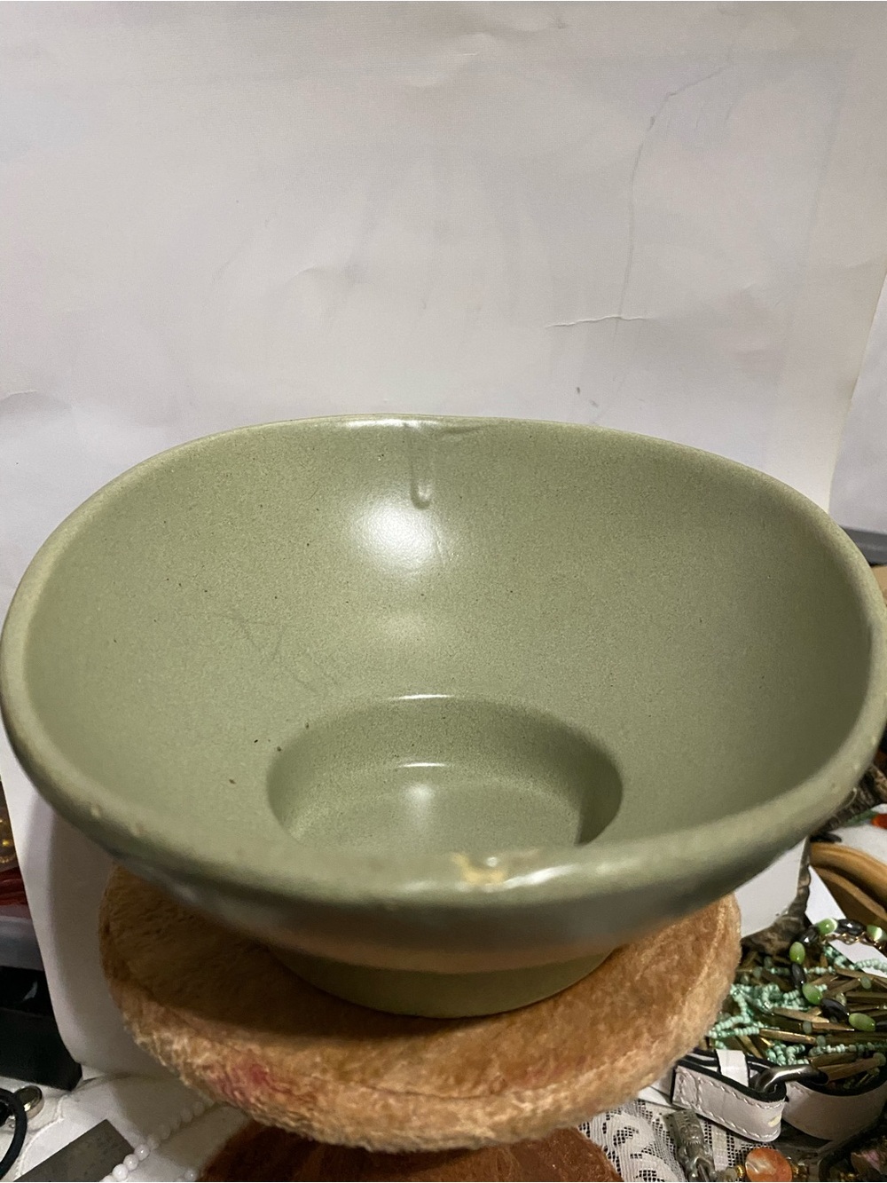 MCM Vintage McCoy Floraline 434 USA Contemporary Shape Bowl 8” x 7” Mid Century